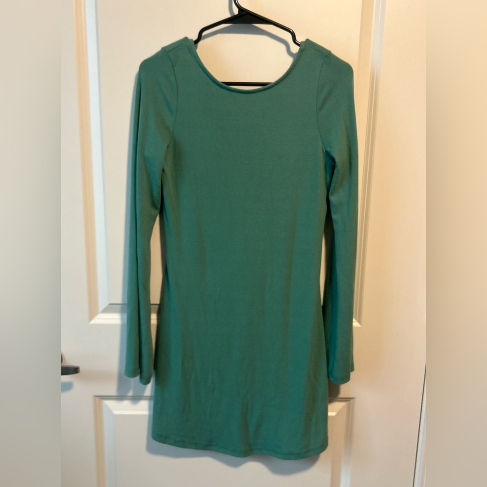 Free People Teal Long Sleeve Dress